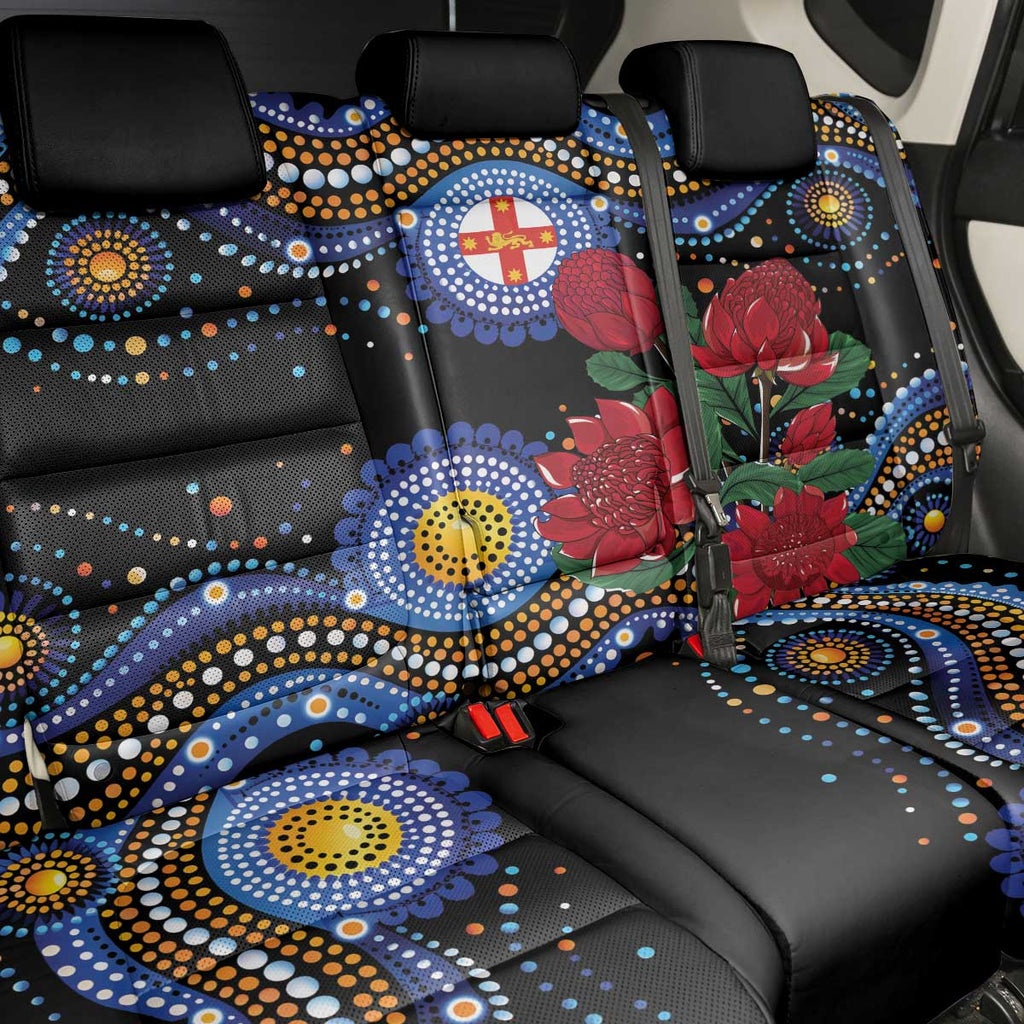Australia New South Wales Waratahs Back Car Seat Cover Aboriginal Dot Art