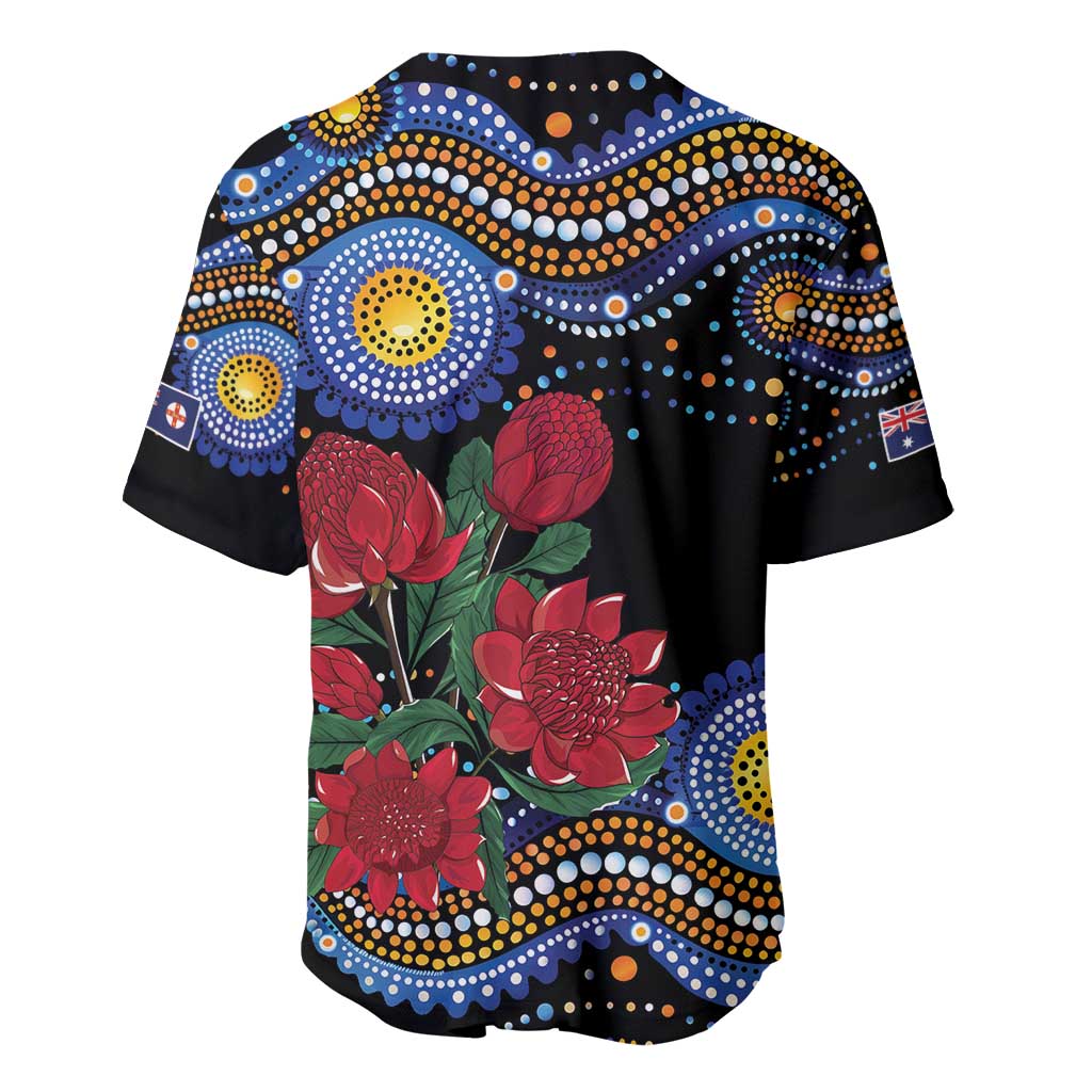 Australia New South Wales Waratahs Baseball Jersey Aboriginal Dot Art