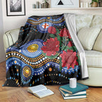Australia New South Wales Waratahs Blanket Aboriginal Dot Art