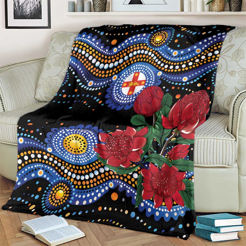 Australia New South Wales Waratahs Blanket Aboriginal Dot Art