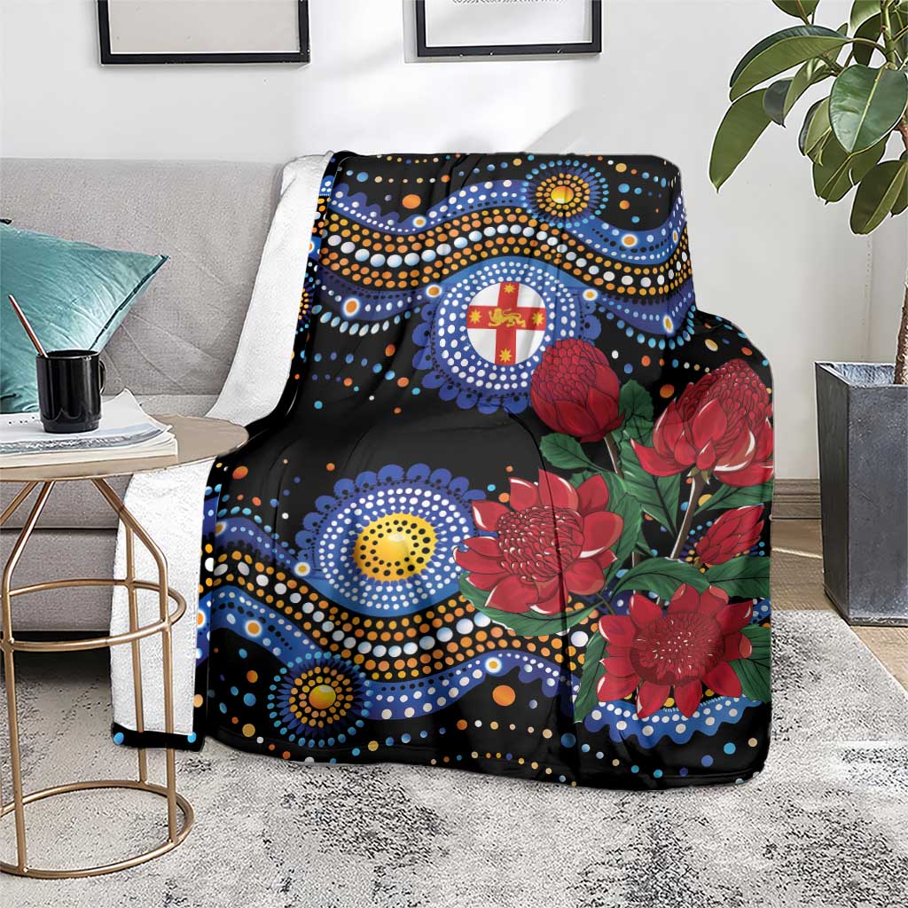 Australia New South Wales Waratahs Blanket Aboriginal Dot Art