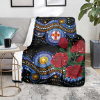 Australia New South Wales Waratahs Blanket Aboriginal Dot Art
