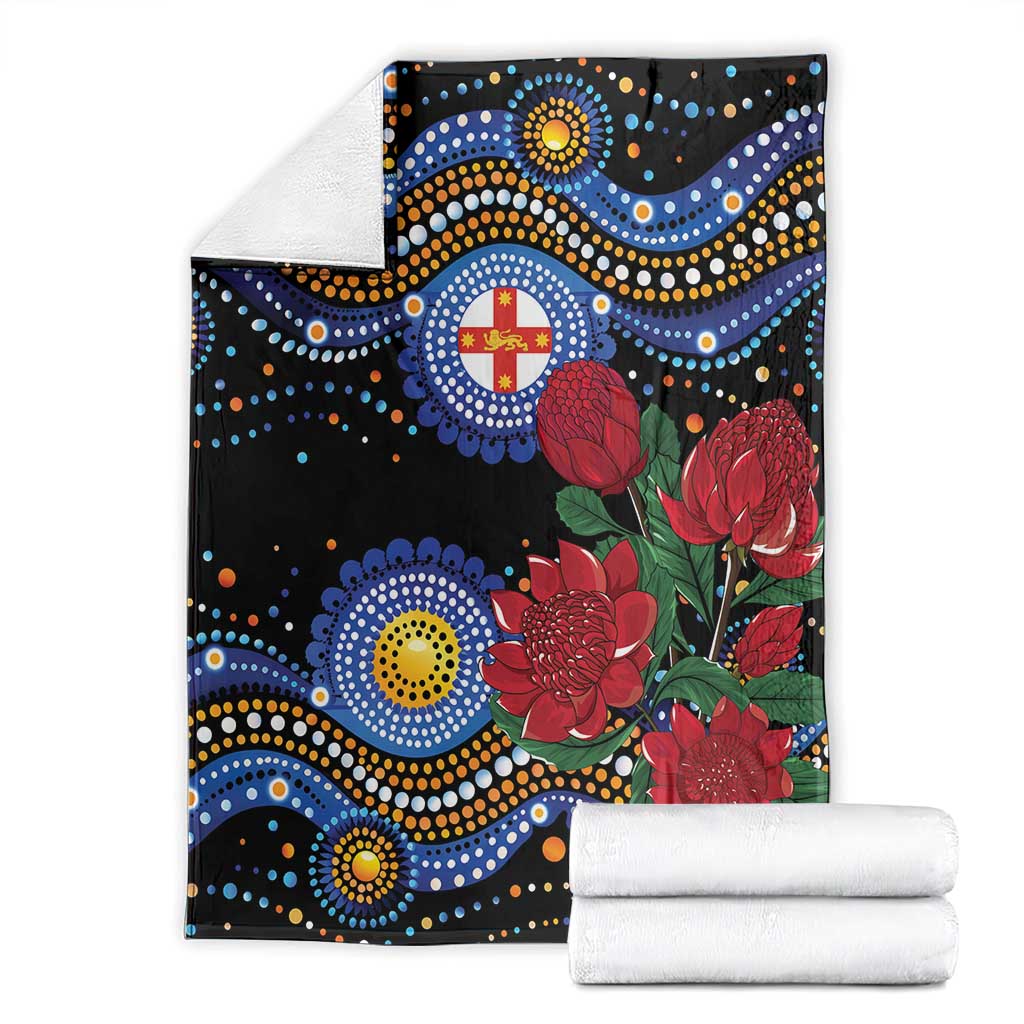 Australia New South Wales Waratahs Blanket Aboriginal Dot Art