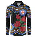 Australia New South Wales Waratahs Button Sweatshirt Aboriginal Dot Art
