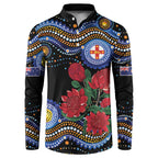 Australia New South Wales Waratahs Button Sweatshirt Aboriginal Dot Art