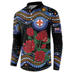 Australia New South Wales Waratahs Button Sweatshirt Aboriginal Dot Art