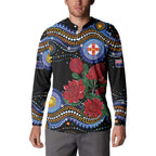 Australia New South Wales Waratahs Button Sweatshirt Aboriginal Dot Art