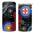 Australia New South Wales Waratahs 4 in 1 Can Cooler Tumbler Aboriginal Dot Art