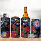 Australia New South Wales Waratahs 4 in 1 Can Cooler Tumbler Aboriginal Dot Art