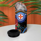 Australia New South Wales Waratahs 4 in 1 Can Cooler Tumbler Aboriginal Dot Art