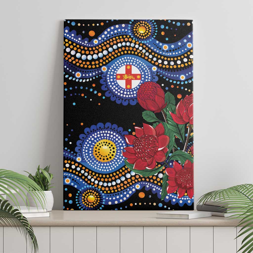 Australia New South Wales Waratahs Canvas Wall Art Aboriginal Dot Art