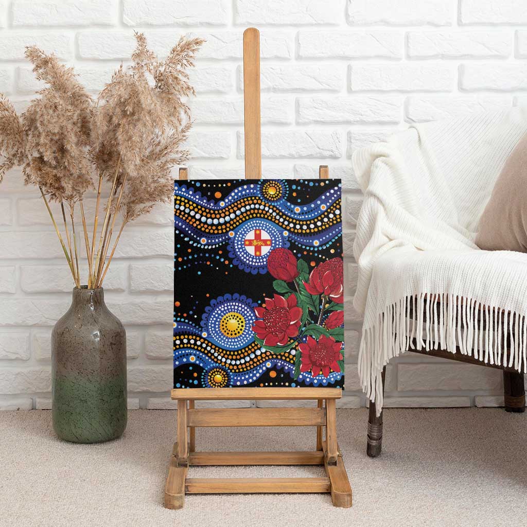 Australia New South Wales Waratahs Canvas Wall Art Aboriginal Dot Art