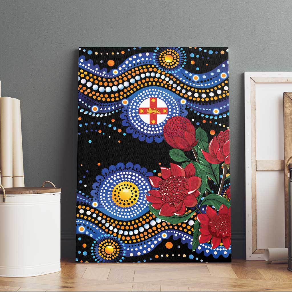 Australia New South Wales Waratahs Canvas Wall Art Aboriginal Dot Art