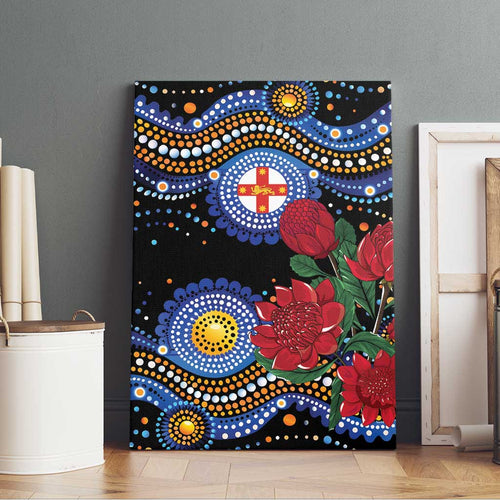 Australia New South Wales Waratahs Canvas Wall Art Aboriginal Dot Art