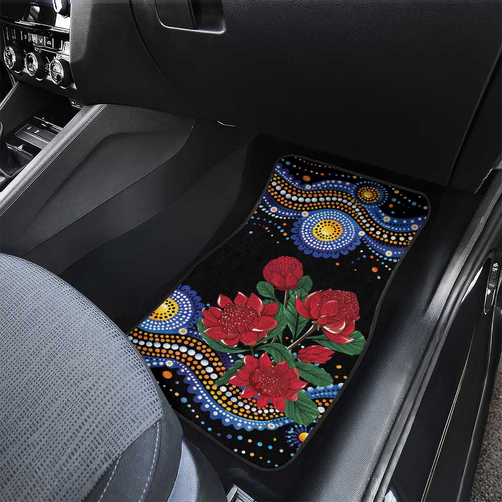 Australia New South Wales Waratahs Car Mats Aboriginal Dot Art
