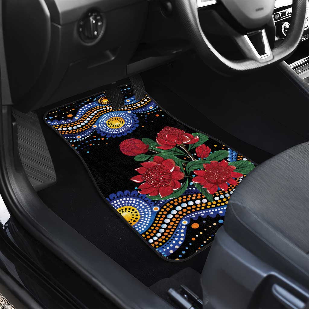 Australia New South Wales Waratahs Car Mats Aboriginal Dot Art