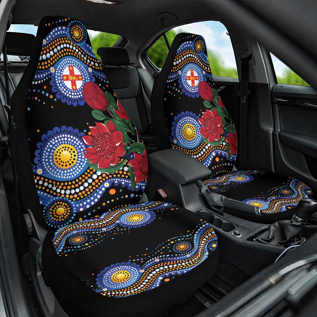 Australia New South Wales Waratahs Car Seat Cover Aboriginal Dot Art
