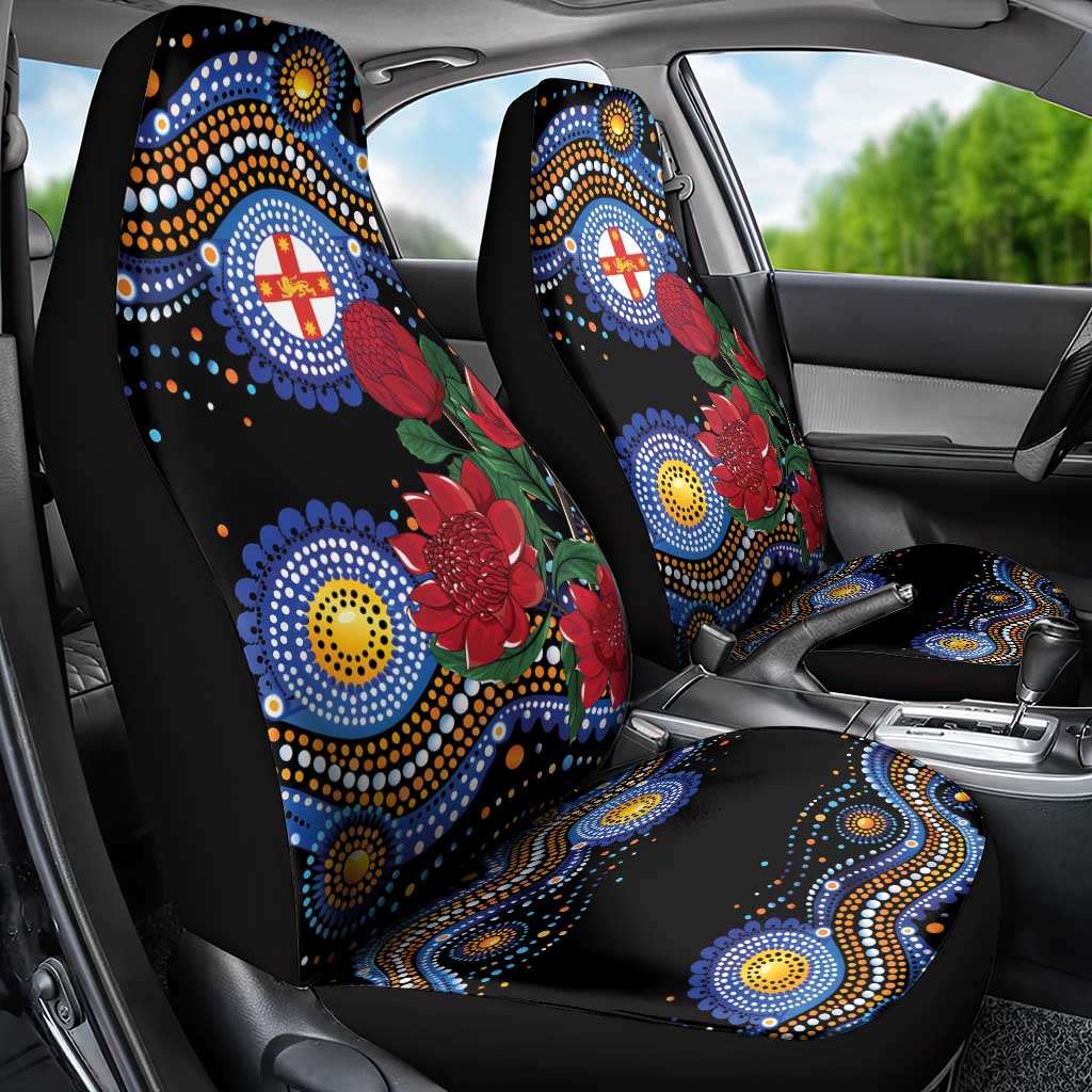 Australia New South Wales Waratahs Car Seat Cover Aboriginal Dot Art