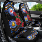 Australia New South Wales Waratahs Car Seat Cover Aboriginal Dot Art