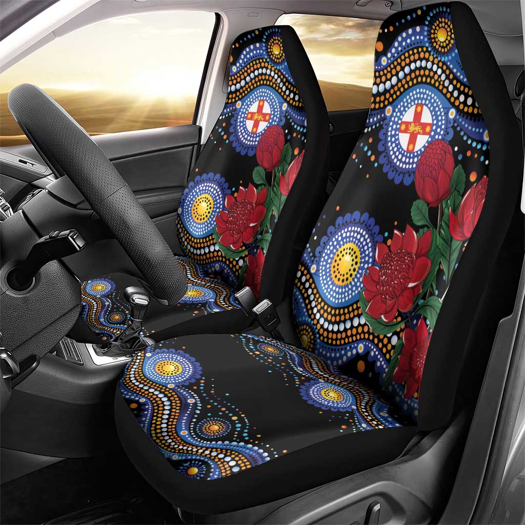 Australia New South Wales Waratahs Car Seat Cover Aboriginal Dot Art