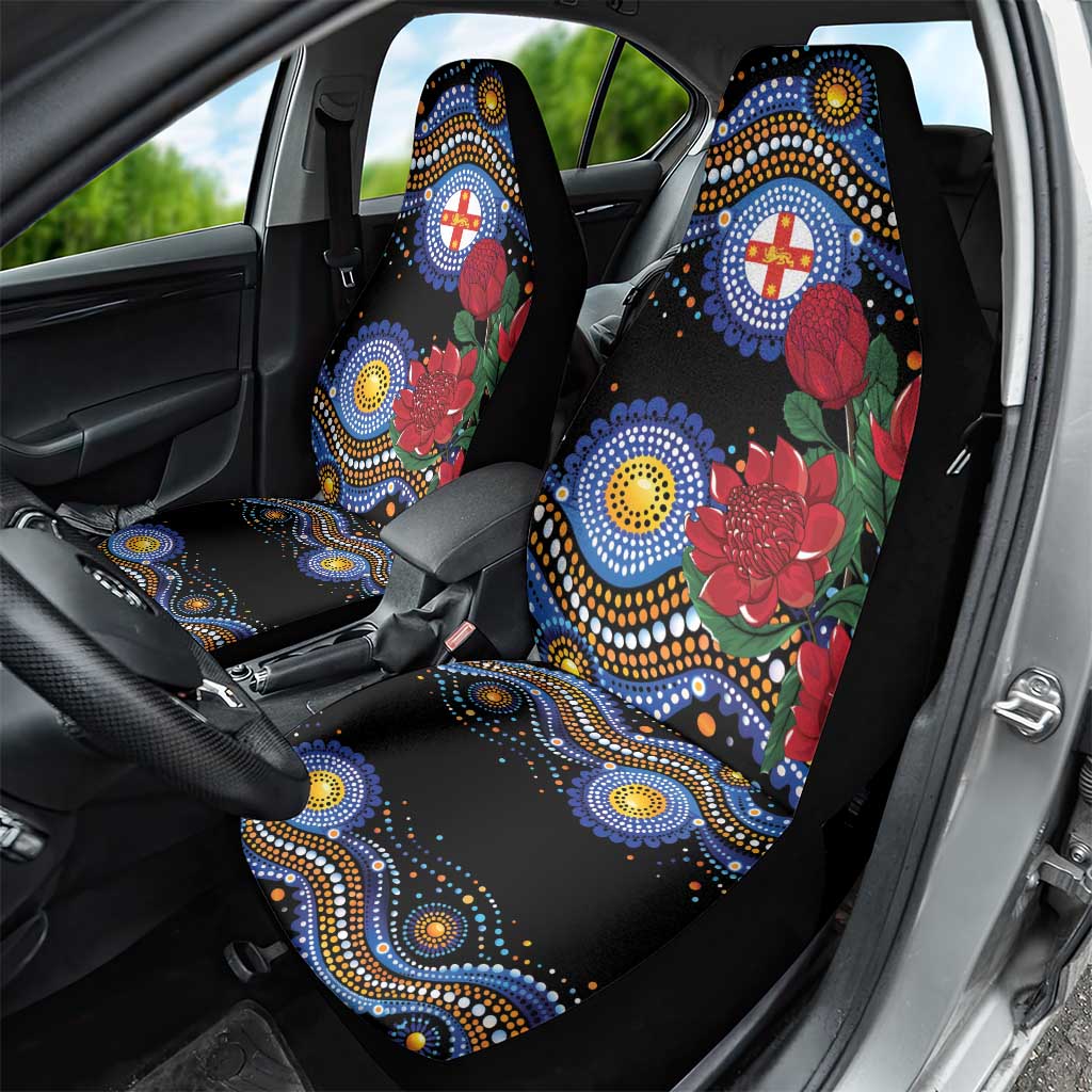 Australia New South Wales Waratahs Car Seat Cover Aboriginal Dot Art