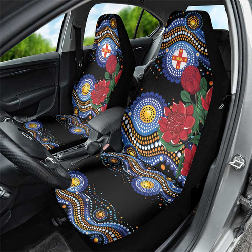Australia New South Wales Waratahs Car Seat Cover Aboriginal Dot Art