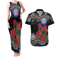 Australia New South Wales Waratahs Couples Matching Tank Maxi Dress and Hawaiian Shirt Aboriginal Dot Art