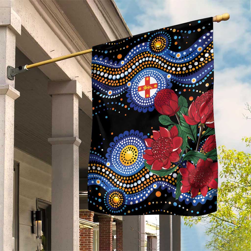Australia New South Wales Waratahs Garden Flag Aboriginal Dot Art