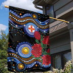Australia New South Wales Waratahs Garden Flag Aboriginal Dot Art