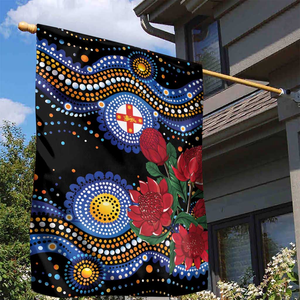 Australia New South Wales Waratahs Garden Flag Aboriginal Dot Art