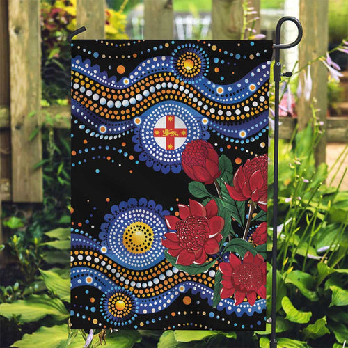 Australia New South Wales Waratahs Garden Flag Aboriginal Dot Art