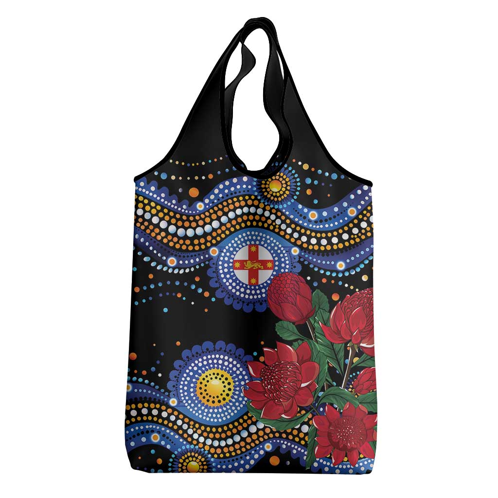 Australia New South Wales Waratahs Grocery Bag Aboriginal Dot Art