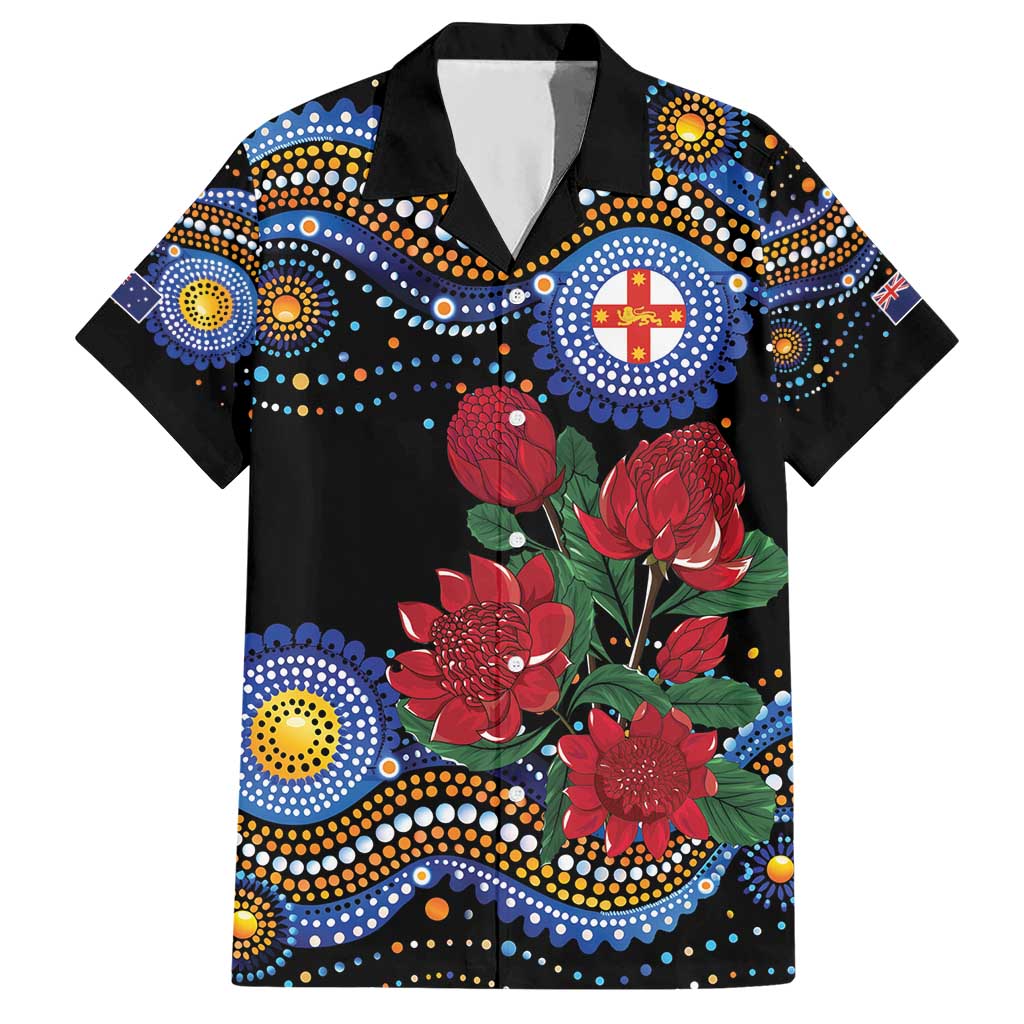 Australia New South Wales Waratahs Hawaiian Shirt Aboriginal Dot Art