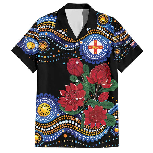 Australia New South Wales Waratahs Hawaiian Shirt Aboriginal Dot Art