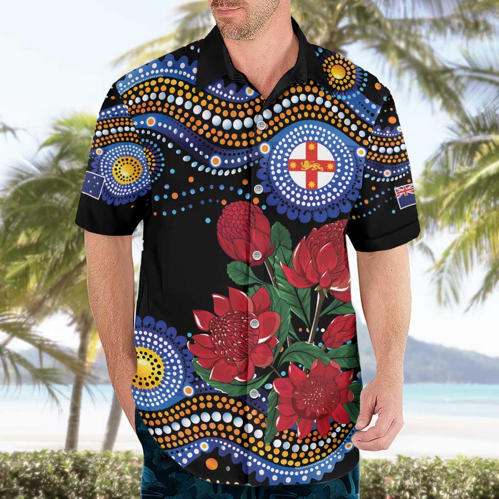 Australia New South Wales Waratahs Hawaiian Shirt Aboriginal Dot Art