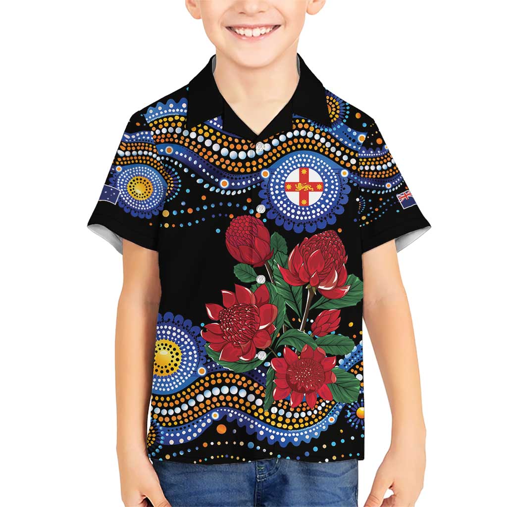 Australia New South Wales Waratahs Hawaiian Shirt Aboriginal Dot Art