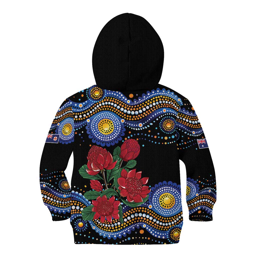 Australia New South Wales Waratahs Kid Hoodie Aboriginal Dot Art