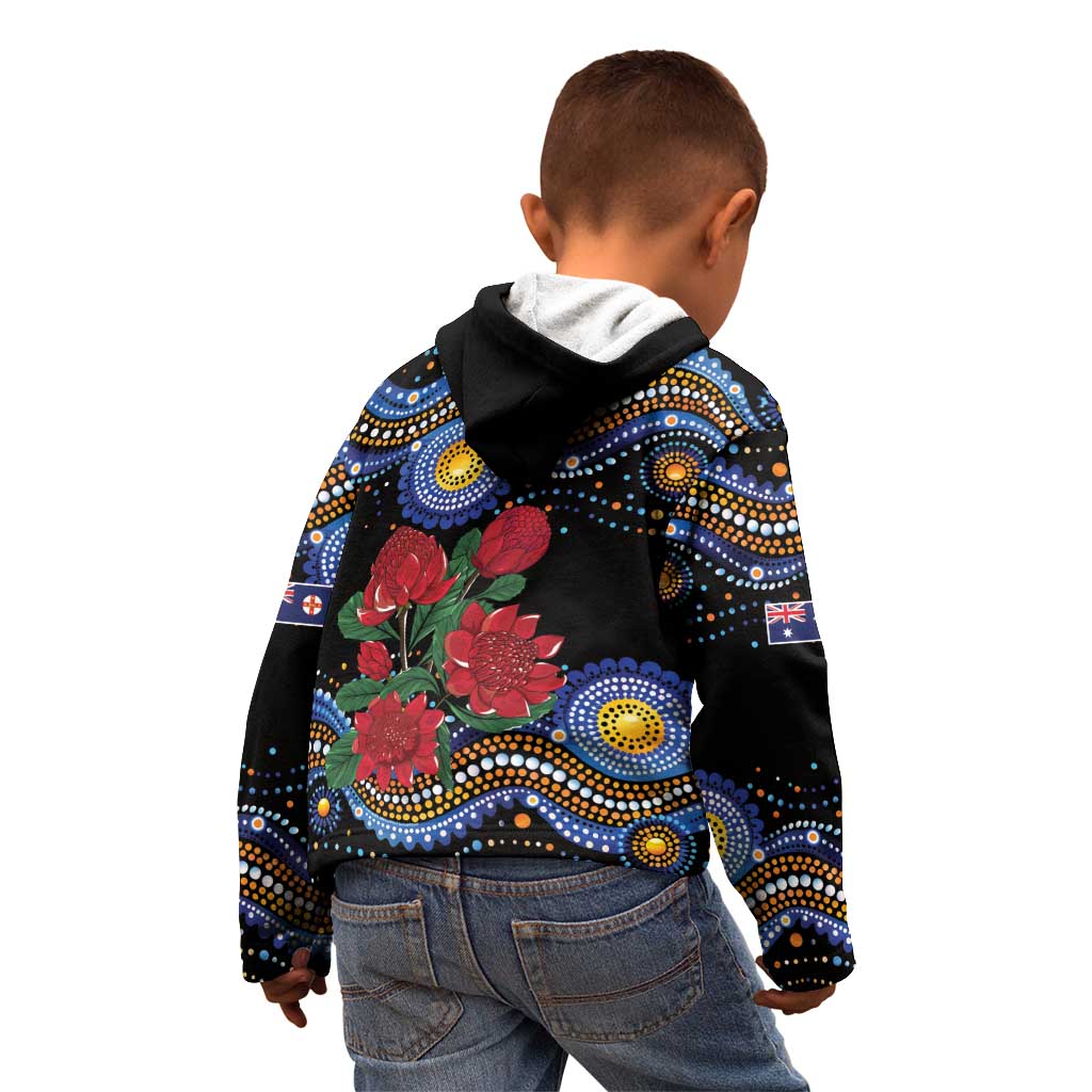 Australia New South Wales Waratahs Kid Hoodie Aboriginal Dot Art