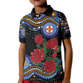 Australia New South Wales Waratahs Kid Polo Shirt Aboriginal Dot Art