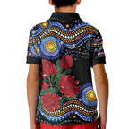 Australia New South Wales Waratahs Kid Polo Shirt Aboriginal Dot Art