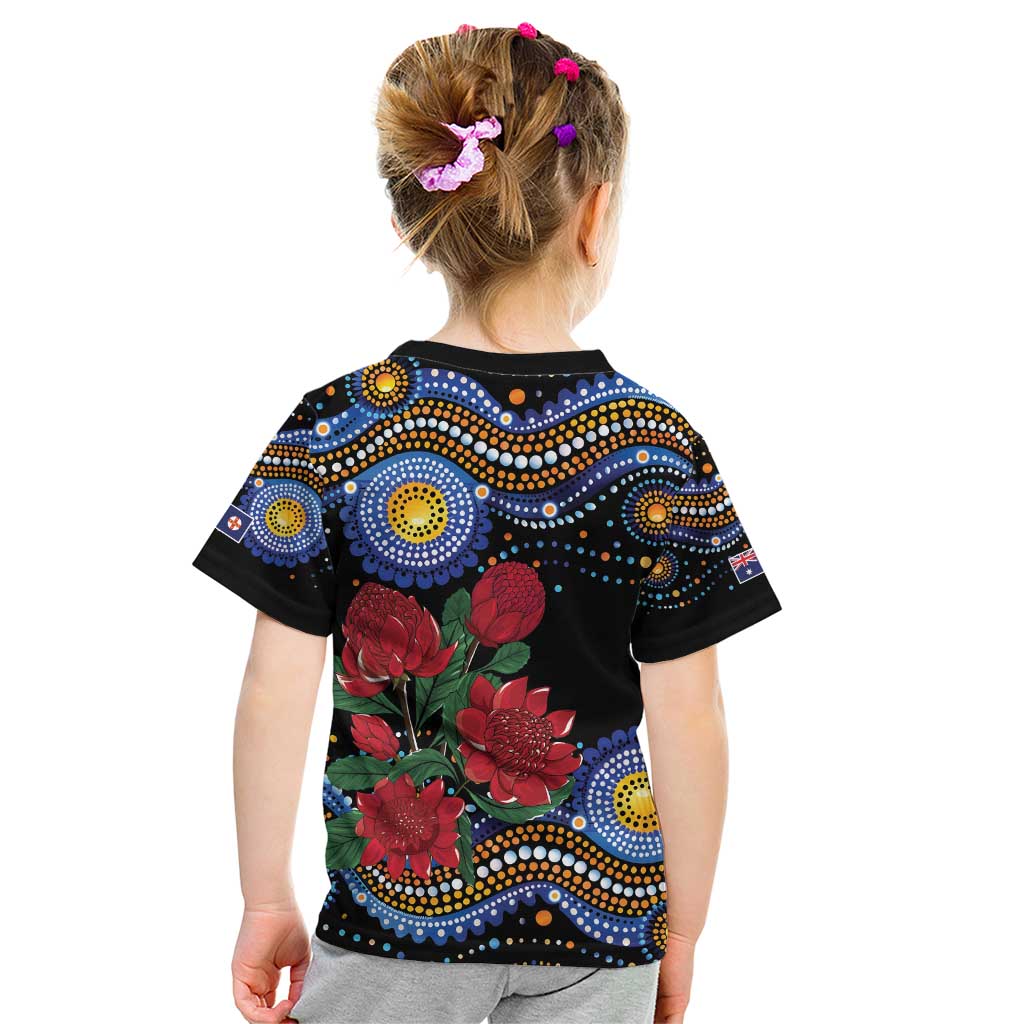 Australia New South Wales Waratahs Kid T Shirt Aboriginal Dot Art