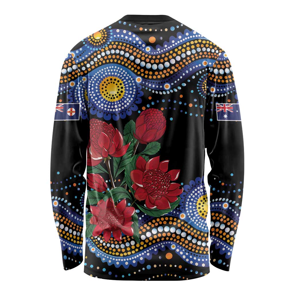 Australia New South Wales Waratahs Long Sleeve Shirt Aboriginal Dot Art