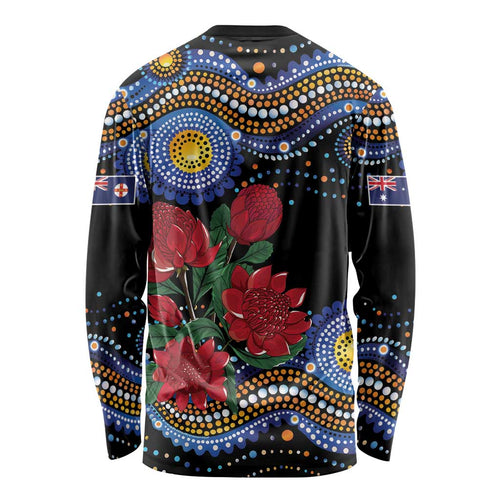 Australia New South Wales Waratahs Long Sleeve Shirt Aboriginal Dot Art