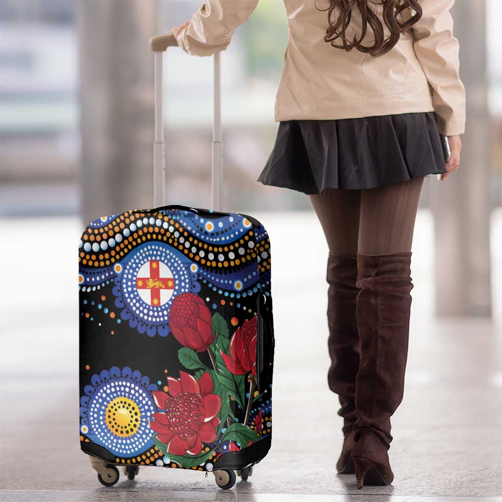 Australia New South Wales Waratahs Luggage Cover Aboriginal Dot Art