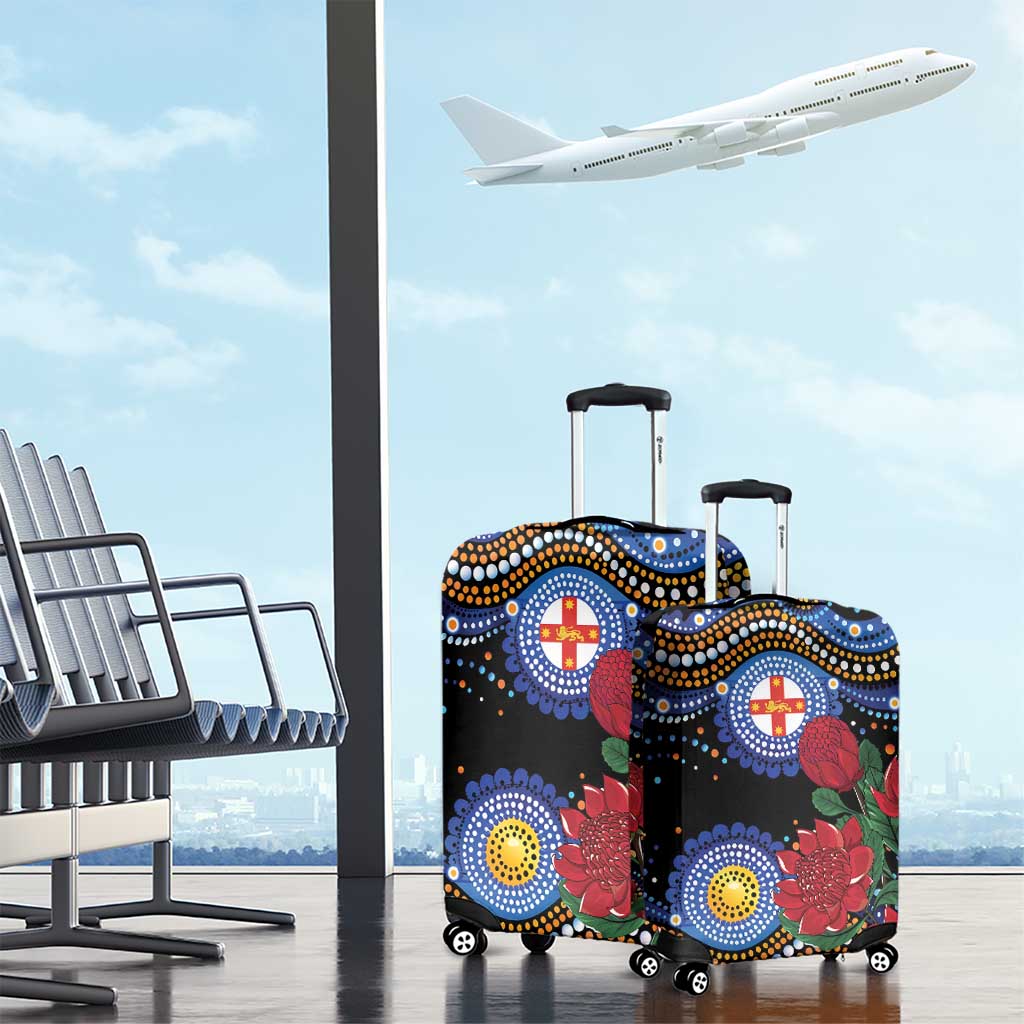 Australia New South Wales Waratahs Luggage Cover Aboriginal Dot Art