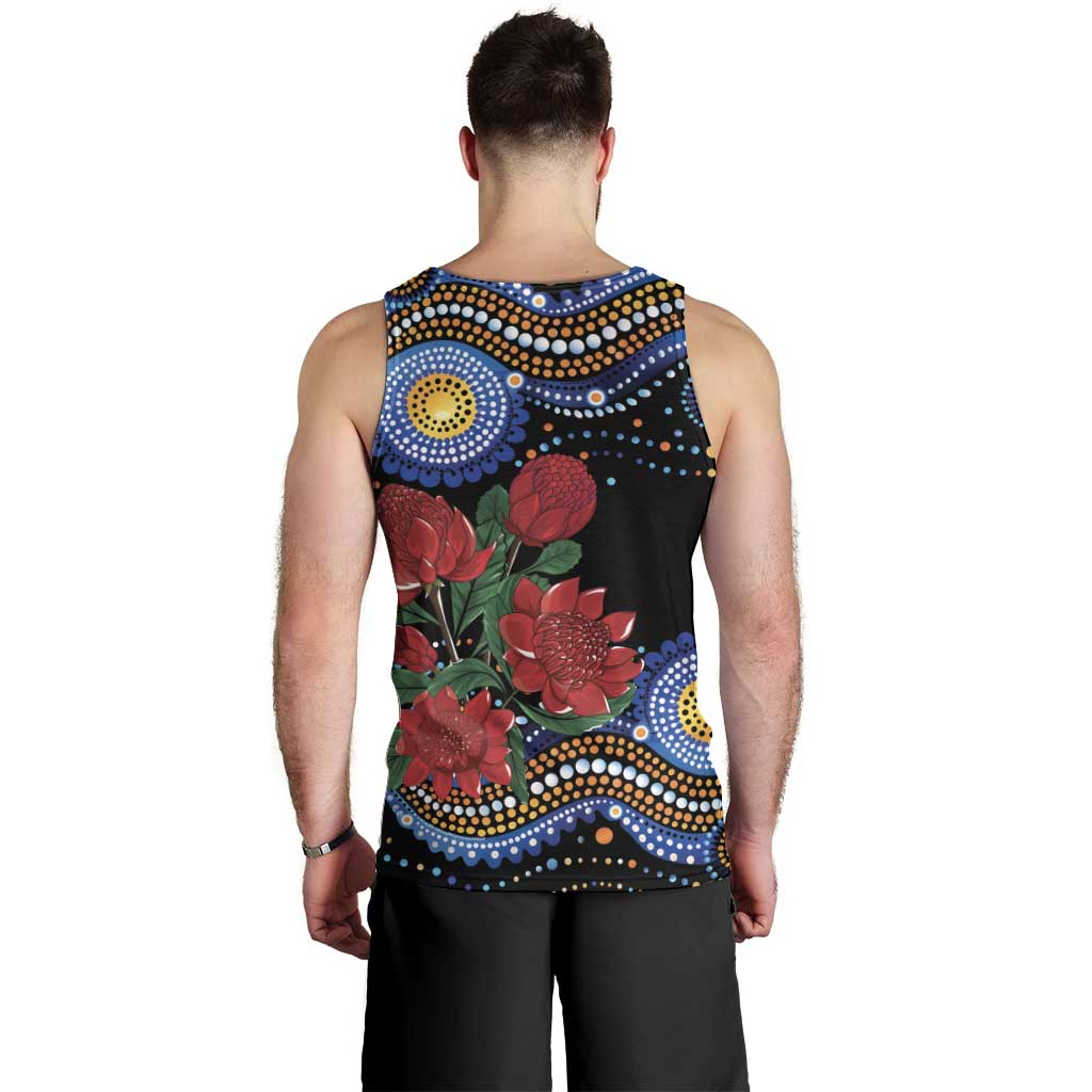 Australia New South Wales Waratahs Men Tank Top Aboriginal Dot Art