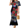 Australia New South Wales Waratahs Mermaid Dress Aboriginal Dot Art
