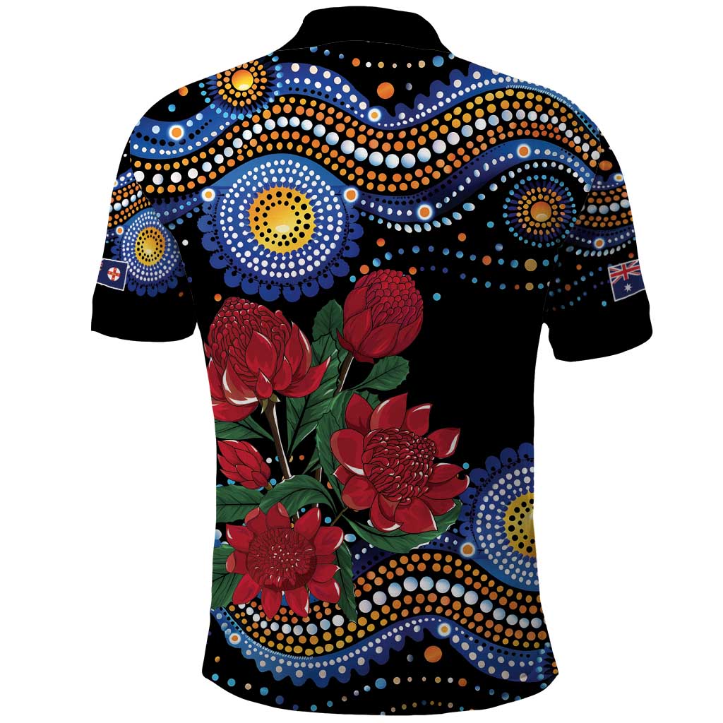 Australia New South Wales Waratahs Polo Shirt Aboriginal Dot Art