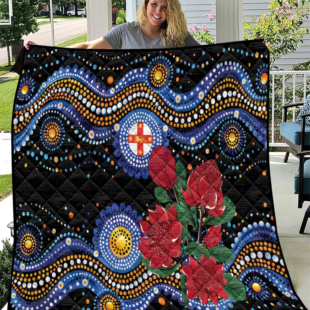 Australia New South Wales Waratahs Quilt Aboriginal Dot Art