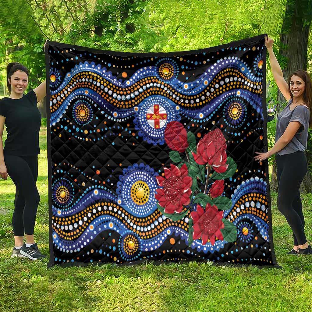 Australia New South Wales Waratahs Quilt Aboriginal Dot Art